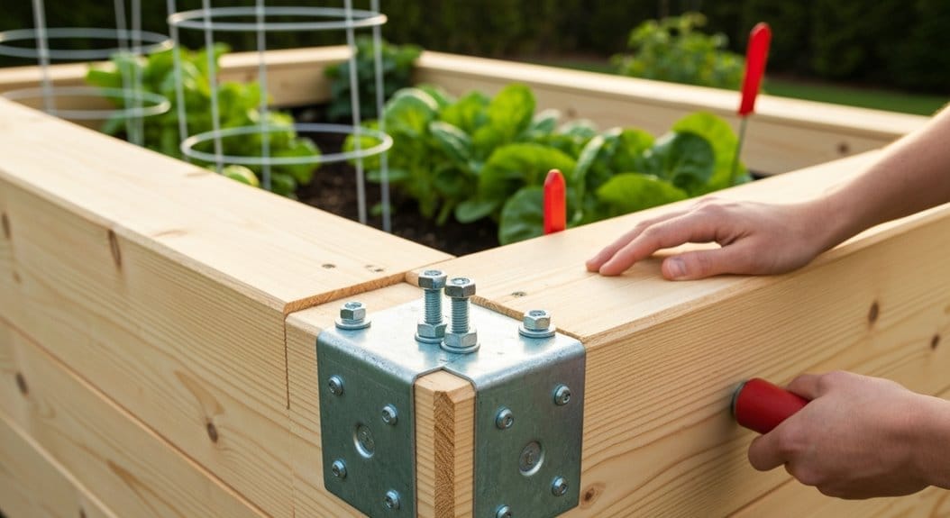 braced corner brackets reinforce joints