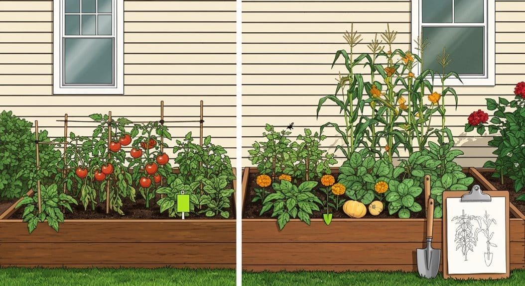 companion planting spacing rotation sharing