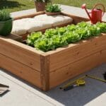 raised bed installation on concrete