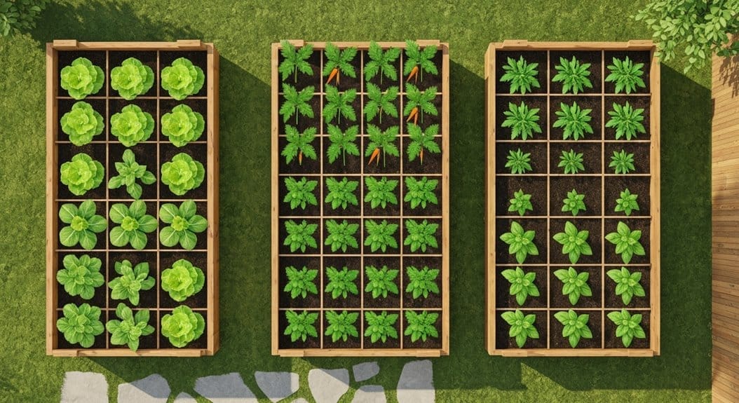 square foot bed spacing plan